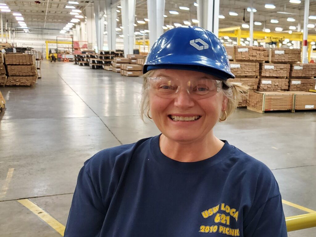 ClarkDietrich employee Gordana Davis stands in the Vienna facility.